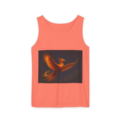Celestial Phoenix Dance - Unisex Garment-Dyed Tank Top