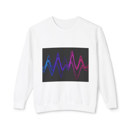 Rhythmic Waves - Unisex Lightweight Crewneck Sweatshirt