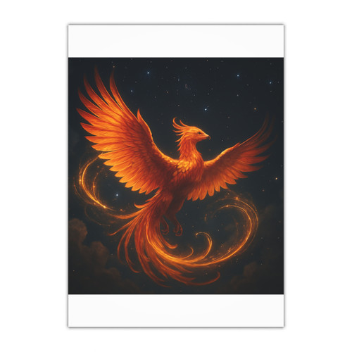 Celestial Phoenix Dance - Gift Wrapping Paper Sheets, 1pc