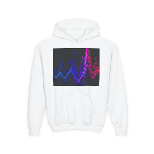 Rhythmic Waves - Youth Heavy Blend Hooded Sweatshirt