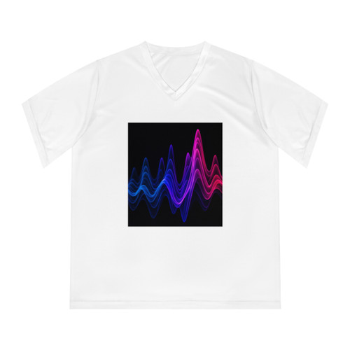 Rhythmic Waves - Women's Performance V-Neck T-Shirt