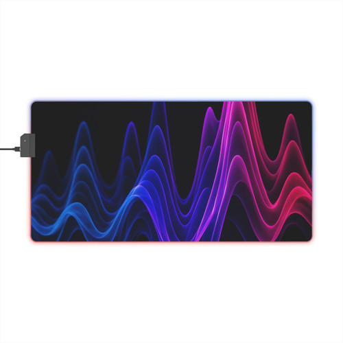 Rhythmic Waves - LED Gaming Mouse Pad