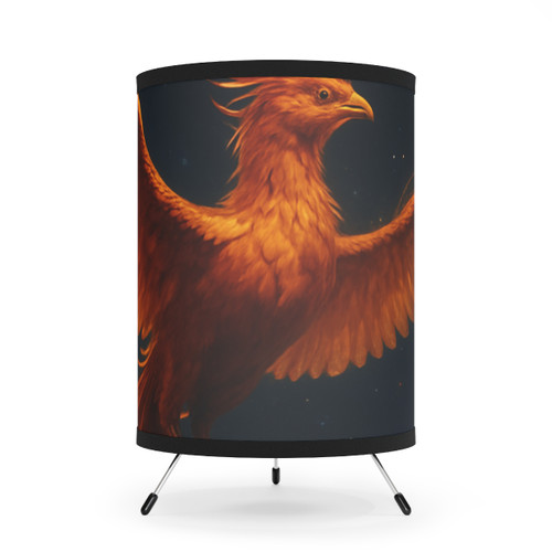 Celestial Phoenix Dance - Tripod Lamp with High-Res Printed Shade, US\CA plug