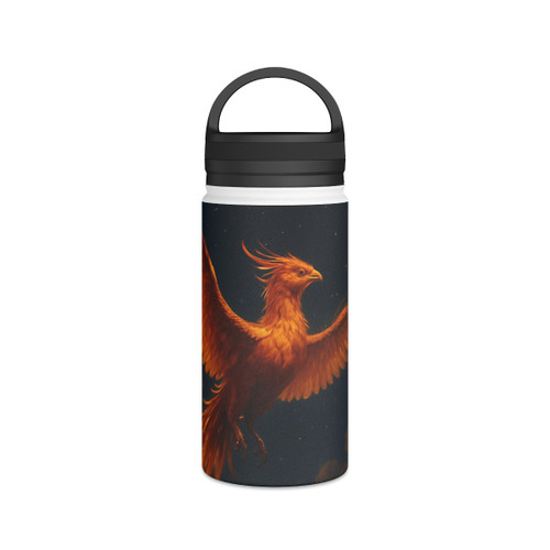 Celestial Phoenix Dance - Stainless Steel Water Bottle, Handle Lid