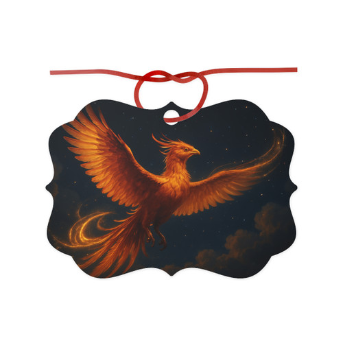 Celestial Phoenix Dance - Aluminum Ornaments, 1pc