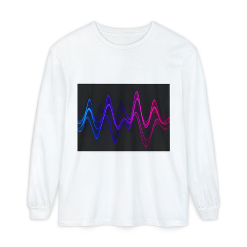 Rhythmic Waves - Unisex Garment-dyed Long Sleeve T-Shirt