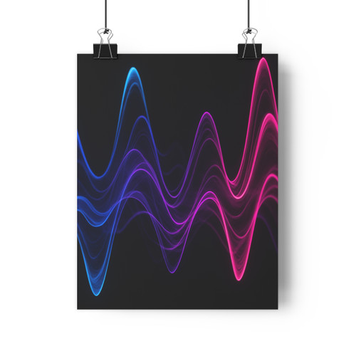 Rhythmic Waves - Paper Poster