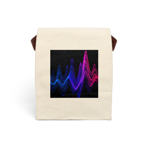 Rhythmic Waves - Canvas Lunch Bag With Strap