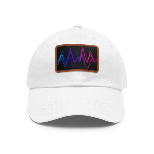 Rhythmic Waves - Dad Hat with Leather Patch (Rectangle)
