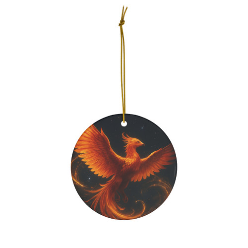 Celestial Phoenix Dance - Ceramic Ornament, 1-Pack