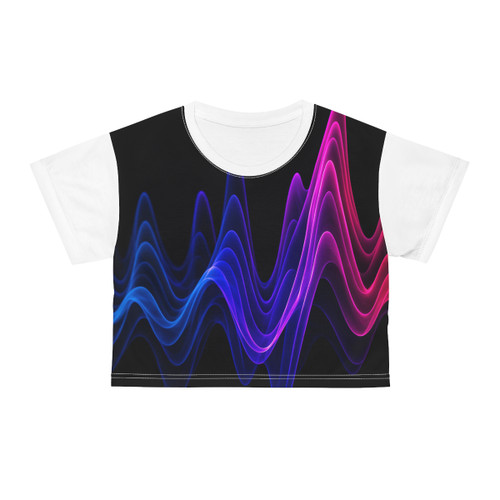 Rhythmic Waves - Crop Tee (AOP)