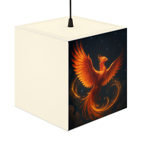Celestial Phoenix Dance - Light Cube Lamp