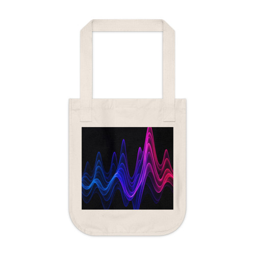 Rhythmic Waves - Organic Canvas Tote Bag