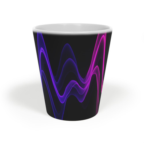 Rhythmic Waves - Latte Mug, 12oz