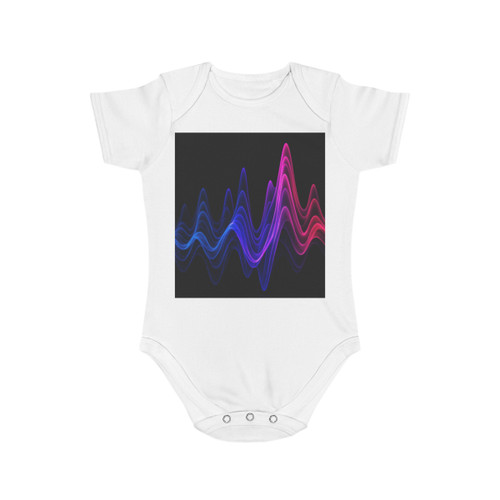 Rhythmic Waves - Short Sleeve Baby Bodysuit