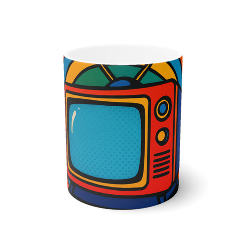 Retro Revolution - White Ceramic Mug, 11oz and 15oz