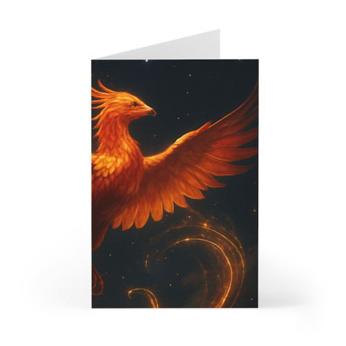 Celestial Phoenix Dance - Greeting Cards (7 pcs)