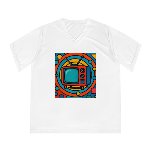 Retro Revolution - Women's Performance V-Neck T-Shirt