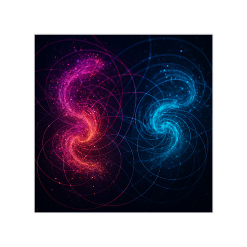 Entangled Dimensions - Transparent Outdoor Stickers, Square, 1pc