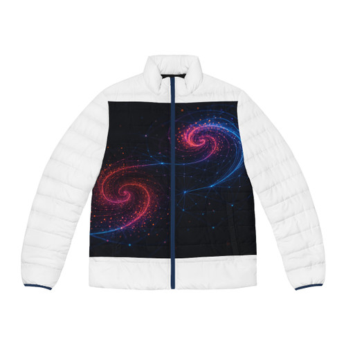 Entangled Dimensions - Men's Puffer Jacket (AOP)