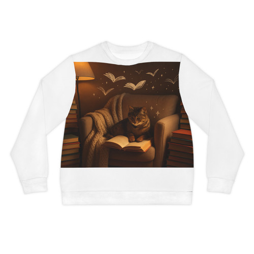Whimsical Reading Haven - Lightweight Sweatshirt (AOP)