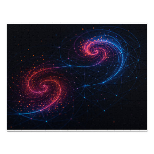 Entangled Dimensions - Jigsaw Puzzle with Tin