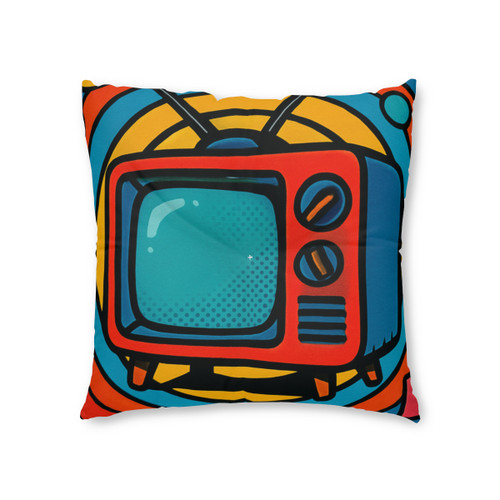 Retro Revolution - Tufted Floor Pillow, Square