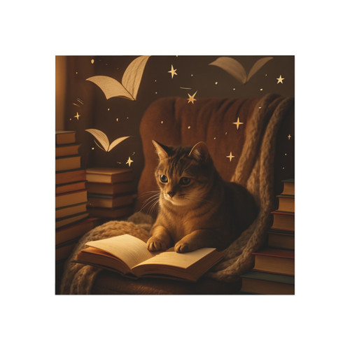 Whimsical Reading Haven - Square Magnet