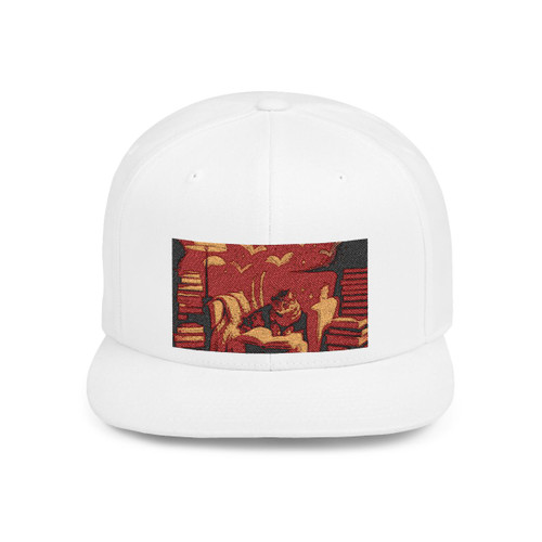 Whimsical Reading Haven - Flat Bill Snapback