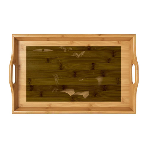 Whimsical Reading Haven - Bamboo Serving Tray (Engraving)