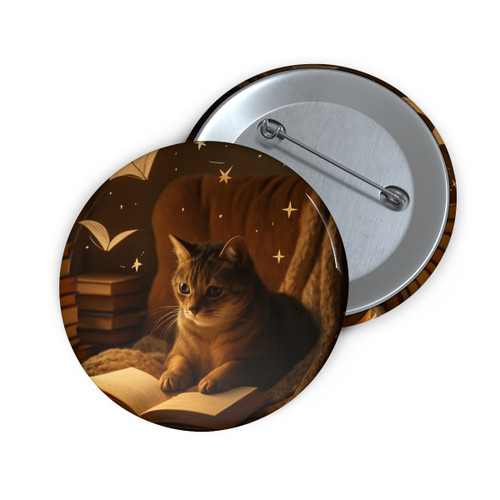 Whimsical Reading Haven - Custom Pin Buttons