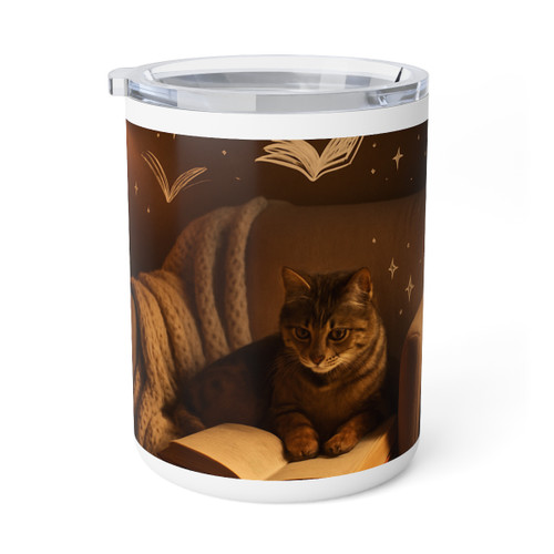 Whimsical Reading Haven - Insulated Coffee Mug, 10oz 