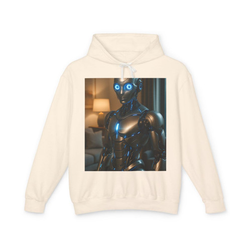 Cybernetic Companion - Unisex Lightweight Hooded Sweatshirt