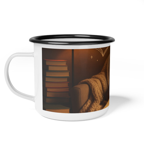 Whimsical Reading Haven - Enamel Camp Cup