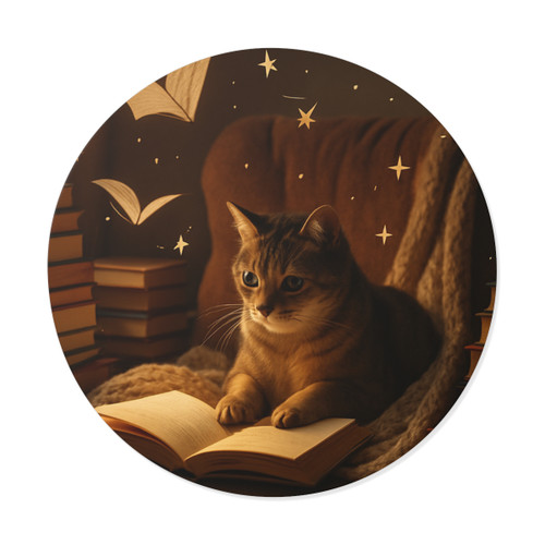 Whimsical Reading Haven - Round Vinyl Stickers