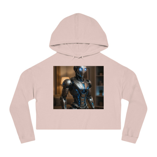 Cybernetic Companion - Women’s Cropped Hooded Sweatshirt