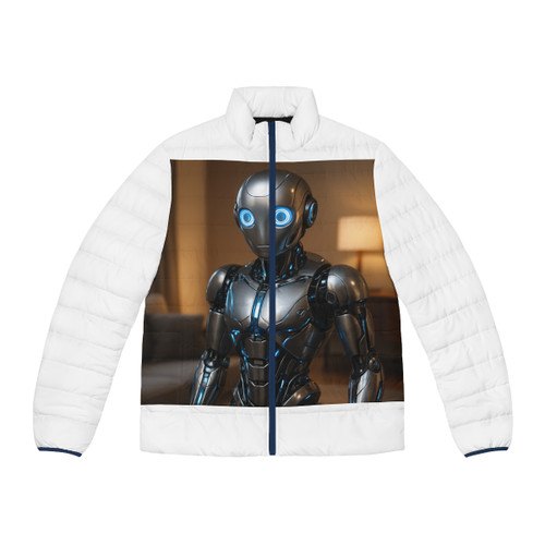Cybernetic Companion - Men's Puffer Jacket (AOP)