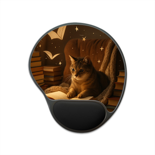 Whimsical Reading Haven - Mouse Pad With Wrist Rest