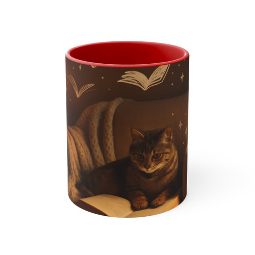 Whimsical Reading Haven - Colorful Accent Mugs, 11oz