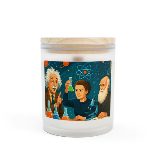 Curiosity Unleashed - Frosted Glass Candle, 11oz