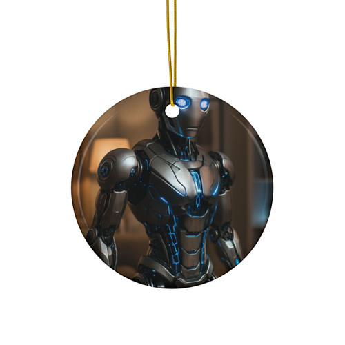 Cybernetic Companion - Decorative Ceramic Ornaments, Double-Sided (1pc, 3pcs, 5pcs, 10pcs)
