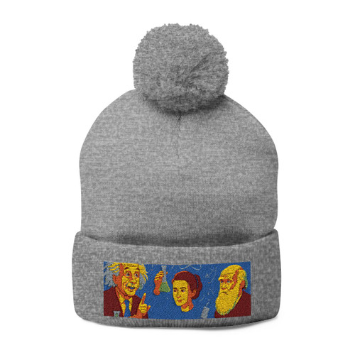 Curiosity Unleashed - Pom-Pom Knit Cap (Embroidery)
