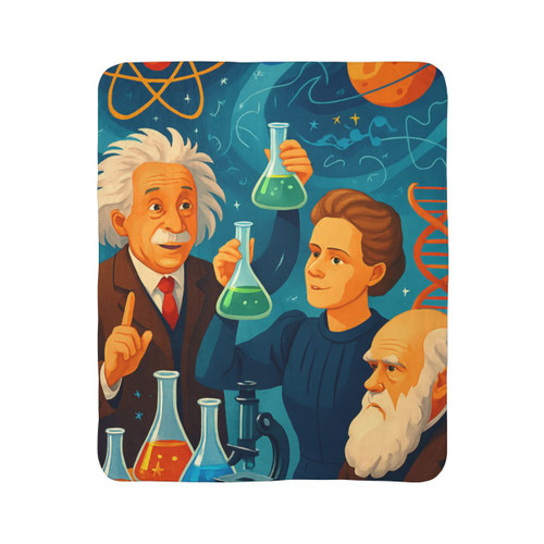 Curiosity Unleashed - Fleece Sherpa Blanket