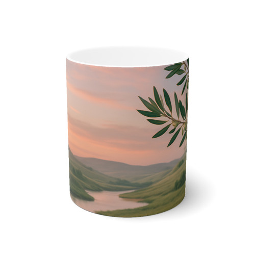 Harmony in Nature - White Ceramic Mug, 11oz and 15oz