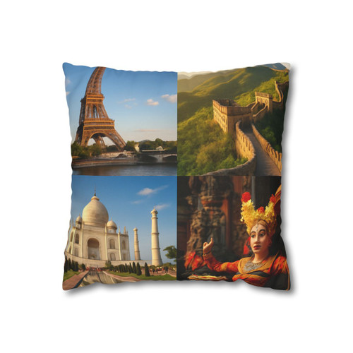 Timeless Journeys - Square Poly Canvas Pillowcase