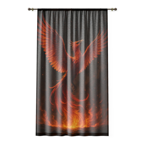 Eternal Flame Rising - Window Curtain
