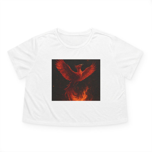 Eternal Flame Rising - Women's Flowy Cropped Tee