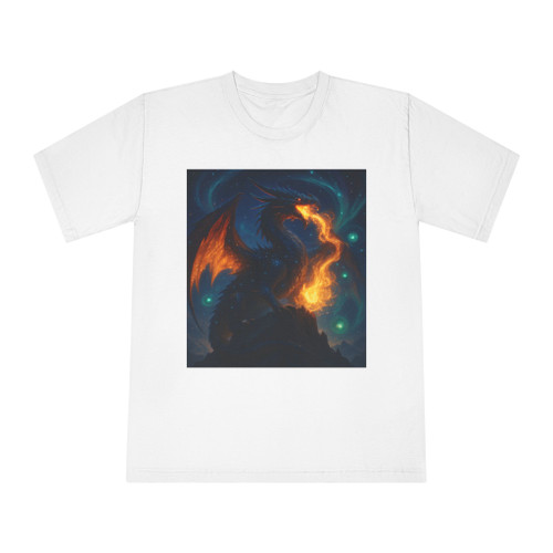 Eldralith, the Celestial Flame Wyrm - Unisex Classic Crewneck T-Shirt