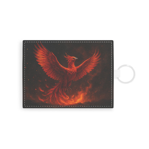 Eternal Flame Rising - Saffiano Leather Card Holder