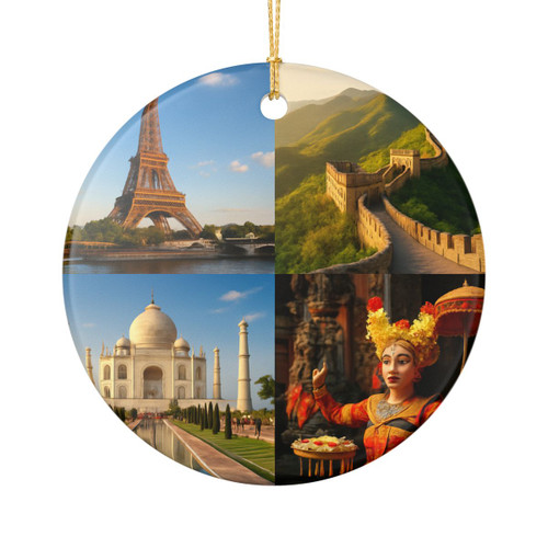 Timeless Journeys - Ceramic Decoration Ornament, (1pc)